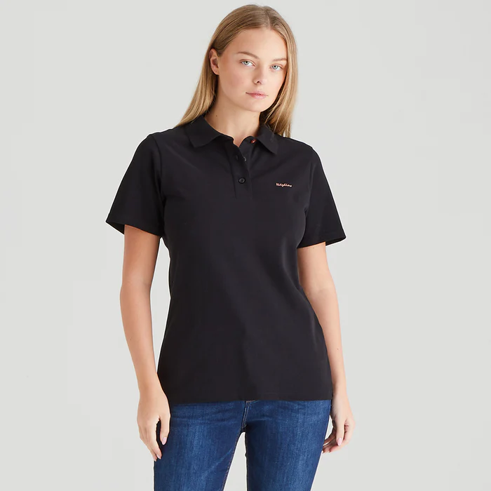 Ridgeline Signature Polo Shirt Black -Women's