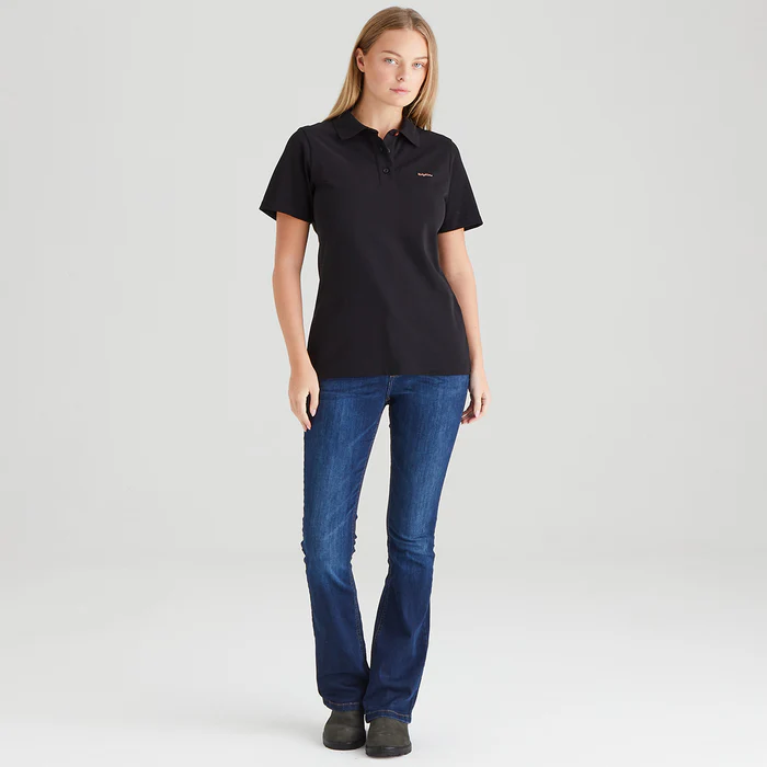 Ridgeline Signature Polo Shirt Black -Women's - Image 3