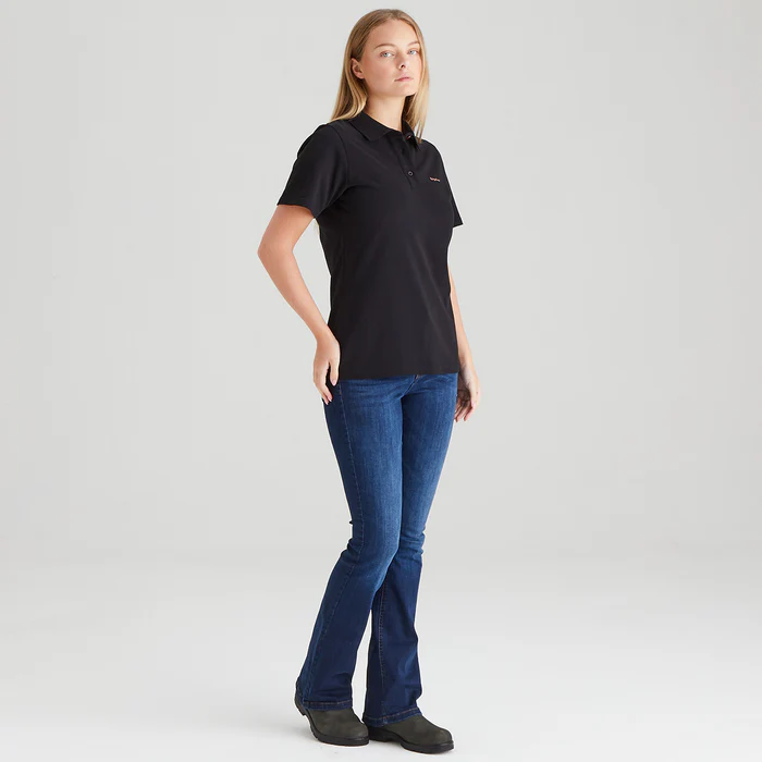 Ridgeline Signature Polo Shirt Black -Women's - Image 4