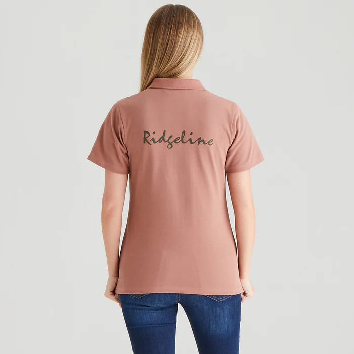 Ridgeline Signature Polo Shirt Dusky Pink -Women's - Image 5