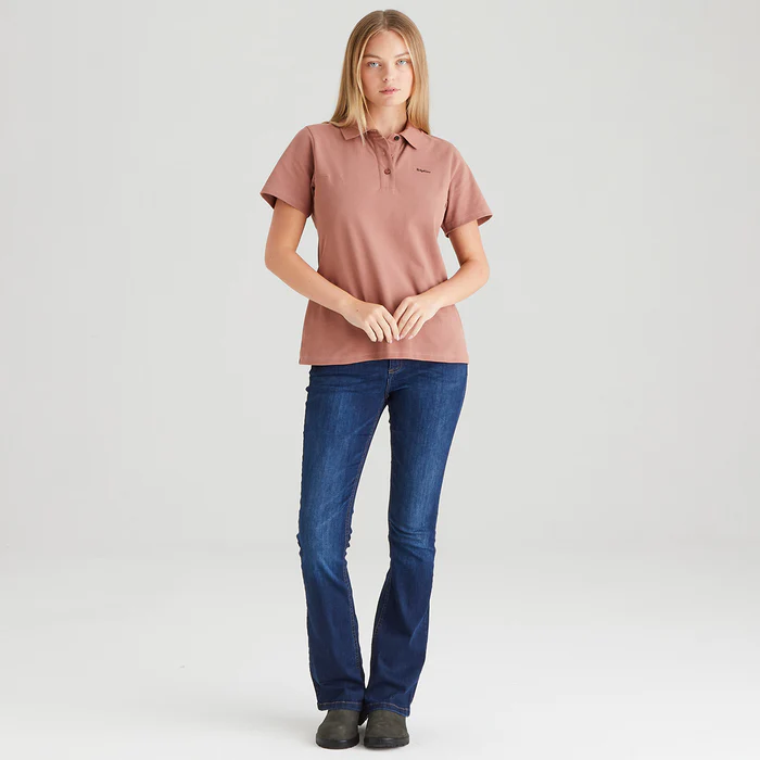 Ridgeline Signature Polo Shirt Dusky Pink -Women's - Image 2