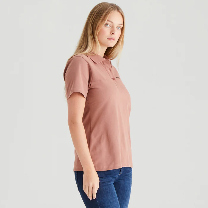 Ridgeline Signature Polo Shirt Dusky Pink -Women's - Image 4