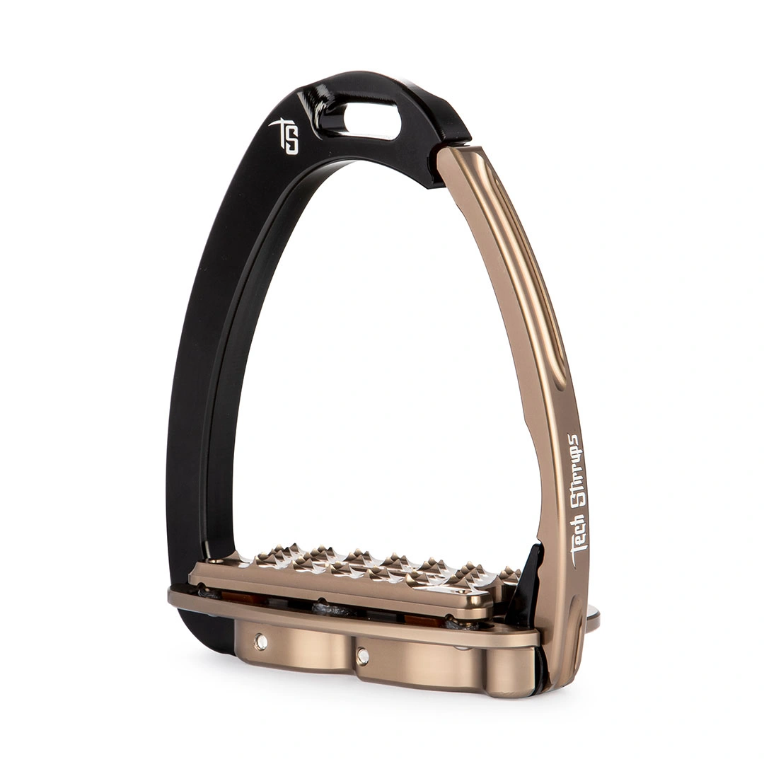Venice Plus Evo Black/Brown Safety Stirrups by Tech Stirrups