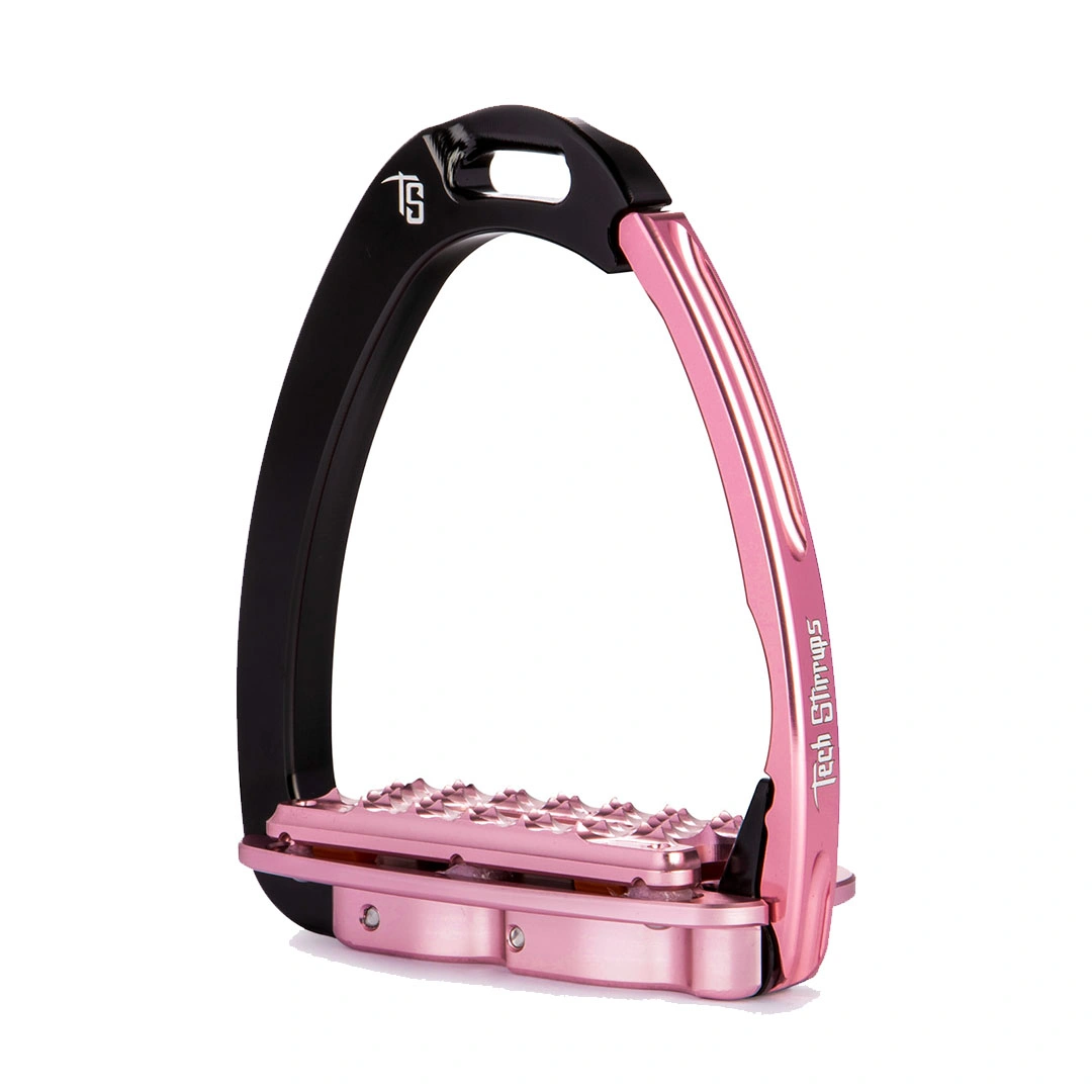 Venice Plus Evo Black/Pink Safety Stirrups by Tech Stirrups