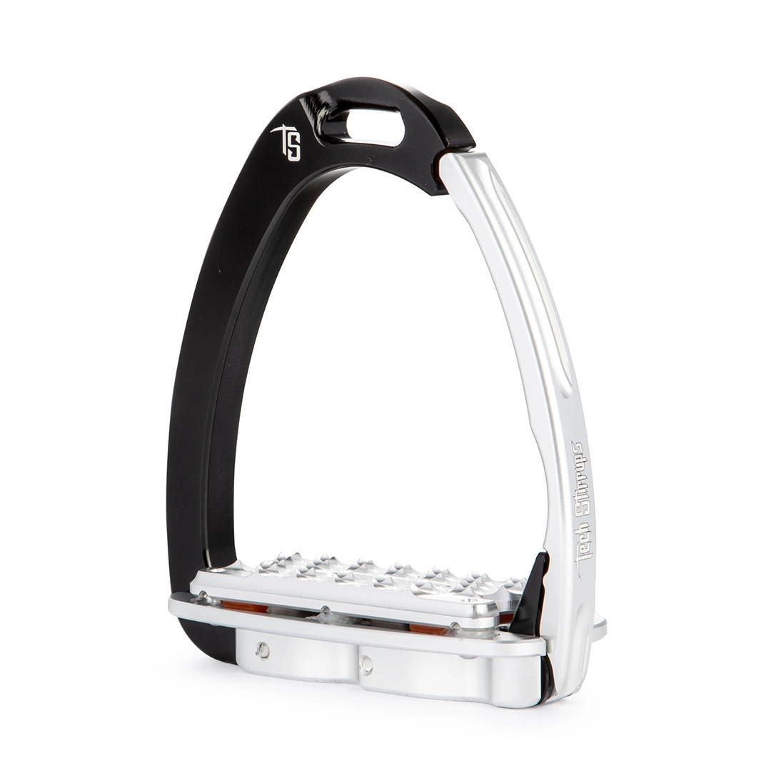 Venice Plus Evo Black/Silver Safety Stirrups by Tech Stirrups