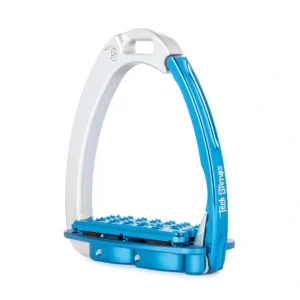 Venice Plus Evo Silver/Blue Safety Stirrups by Tech Stirrups