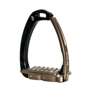 Venice Sloped Evo Black/Brown Safety Stirrups by Tech Stirrups