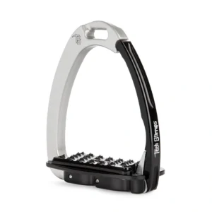 Venice Sloped Evo Silver/Black Safety Stirrups by Tech Stirrups