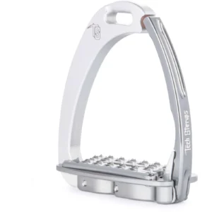 Venice Sloped Evo Silver/Titanium Safety Stirrups by Tech Stirrups