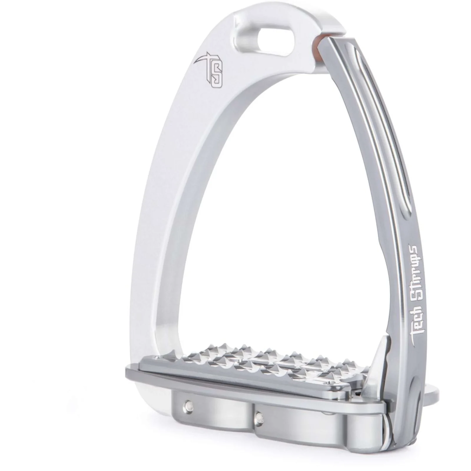 Venice Sloped Evo Silver/Titanium Safety Stirrups by Tech Stirrups