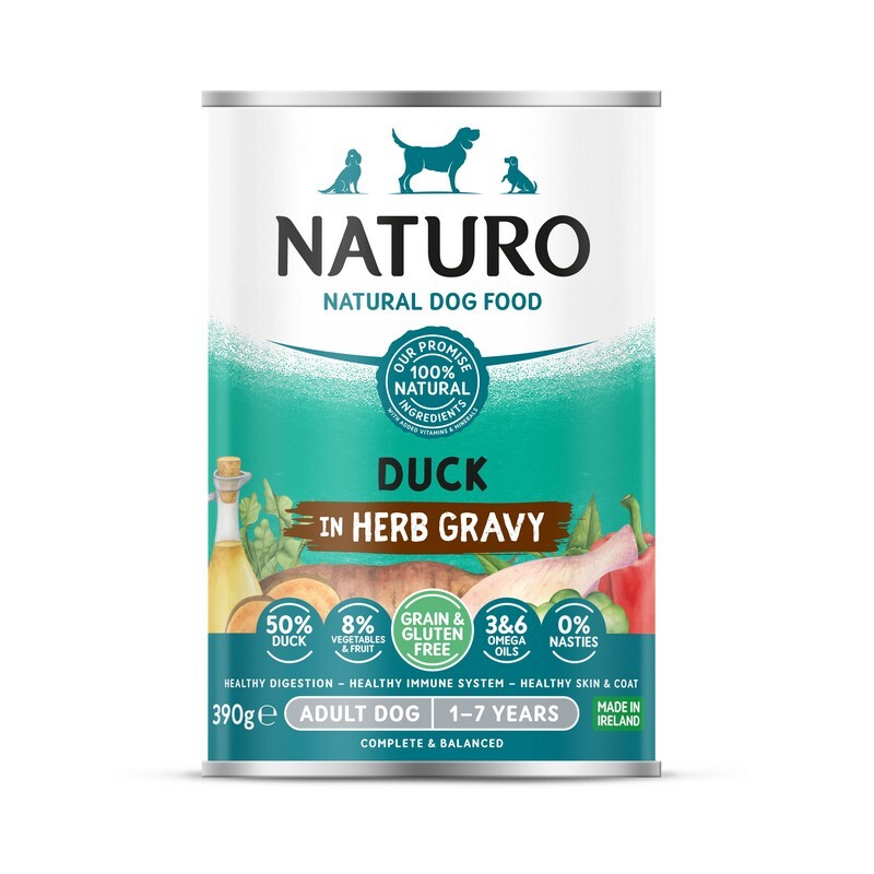 Naturo Adult Grain & Gluten Free Duck 390g x 12 Click & Collect