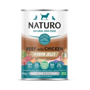 Naturo Adult Grain & Gluten Free Beef 390g x 12 Click & Collect